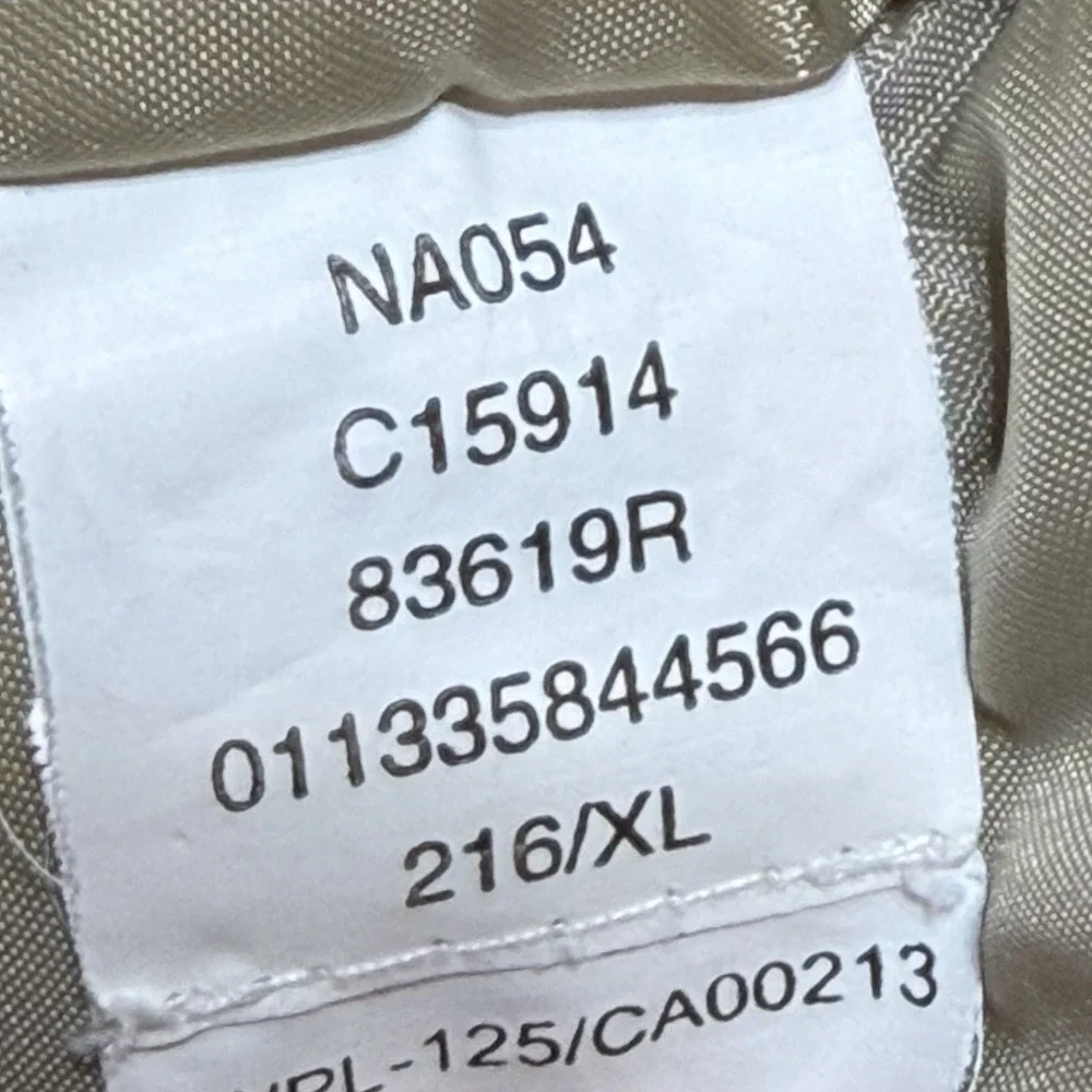 Chaps NA054 Mens XL Full Zip Fleece Lined Hidden Hood Winter Jacket Brown C15914